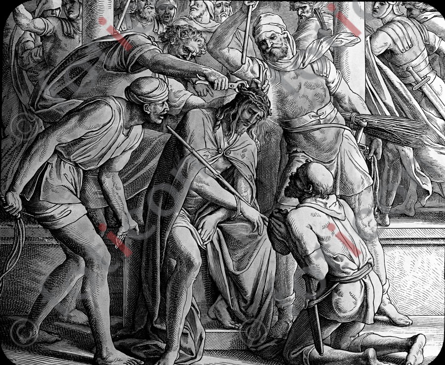 Jesus wird verhöhnt | Jesus is mocked - Foto foticon-simon-043-sw-044.jpg | foticon.de - Bilddatenbank für Motive aus Geschichte und Kultur
